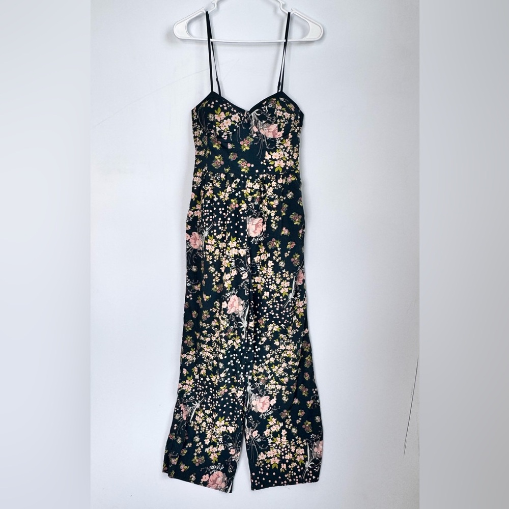 Band of Gypsies Floral Wide Leg Jumpsuit Size Small